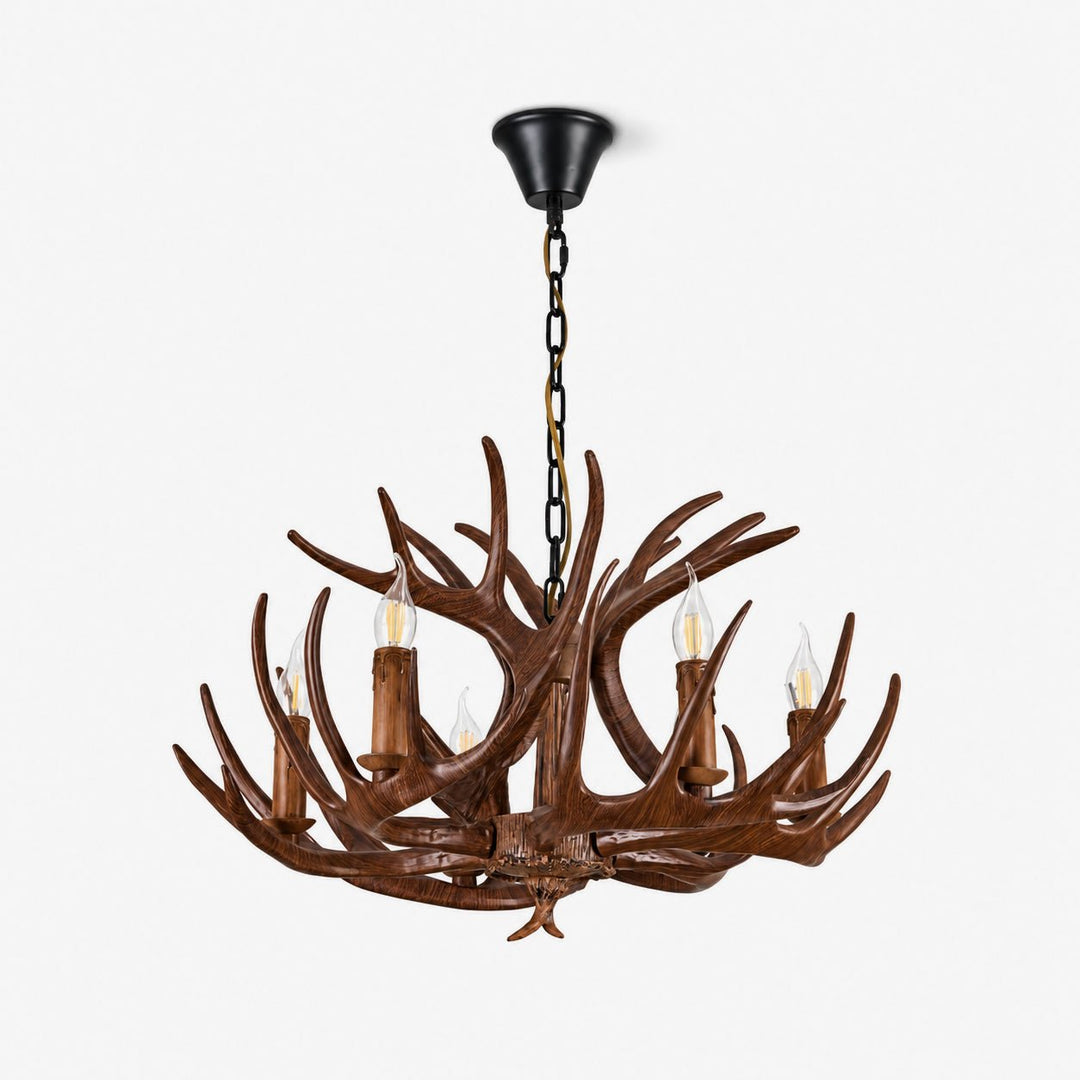 Rustic Antler Lodge Chandelier - Vakkerlight