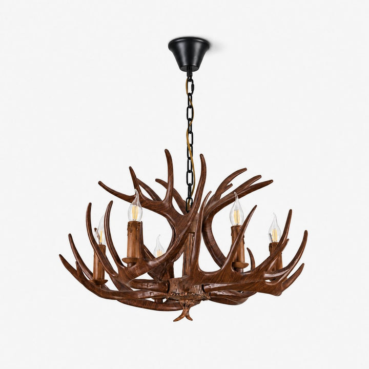 Rustic Antler Lodge Chandelier - Vakkerlight