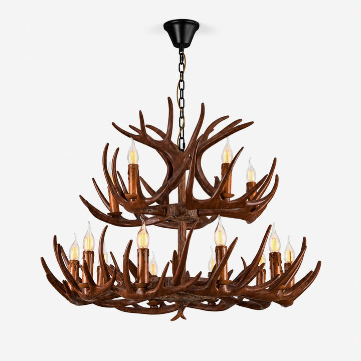 Rustic Antler Lodge Chandelier - Vakkerlight