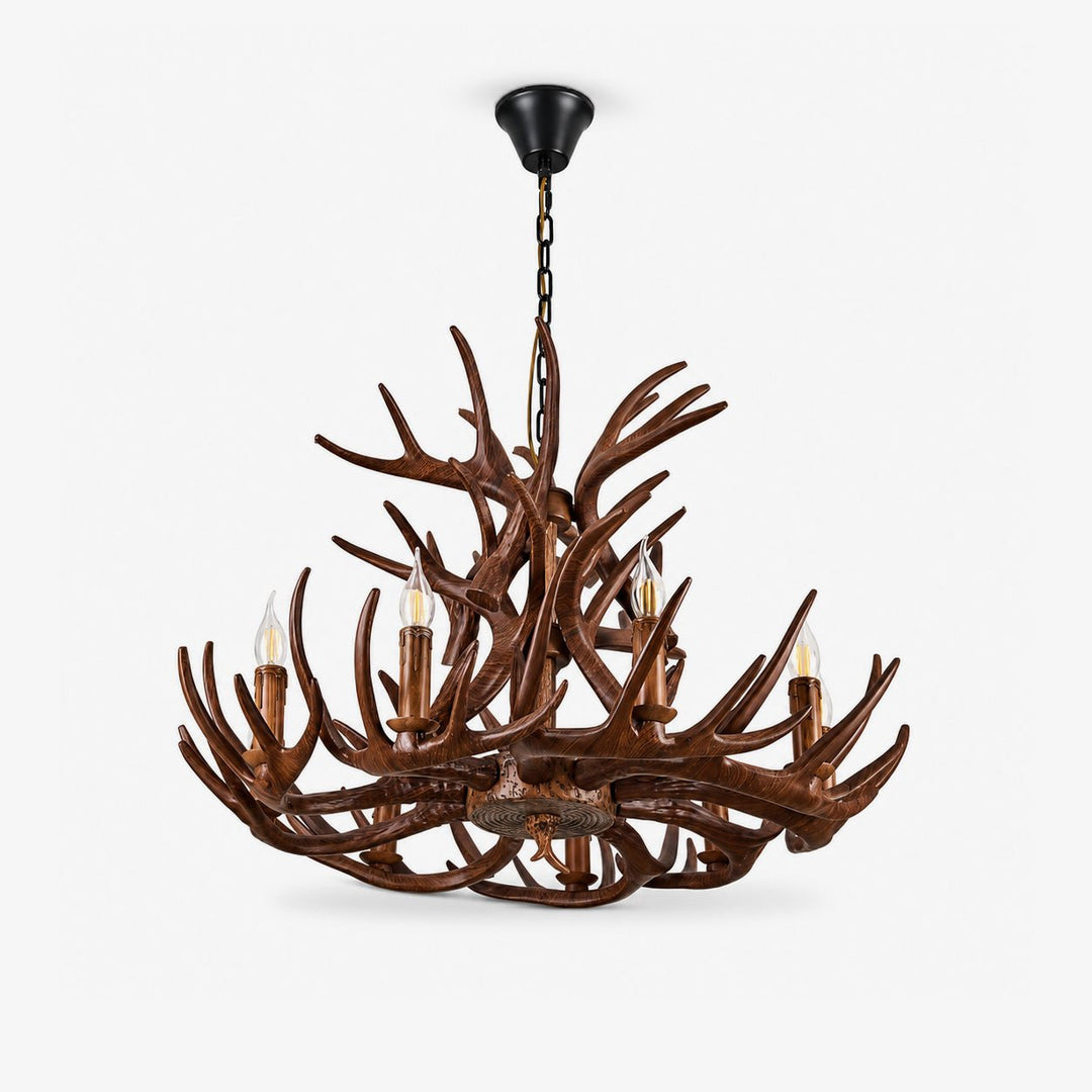 Rustic Antler Lodge Chandelier - Vakkerlight
