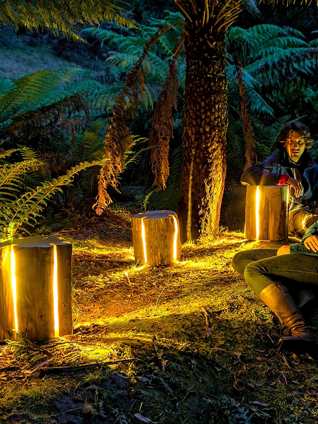 Rustic Log Outdoor LED Light - Vakkerlight