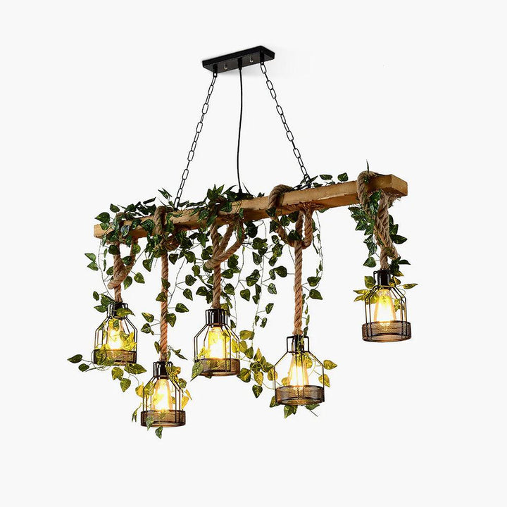 Rustic Wooden Chandelier - Vakkerlight