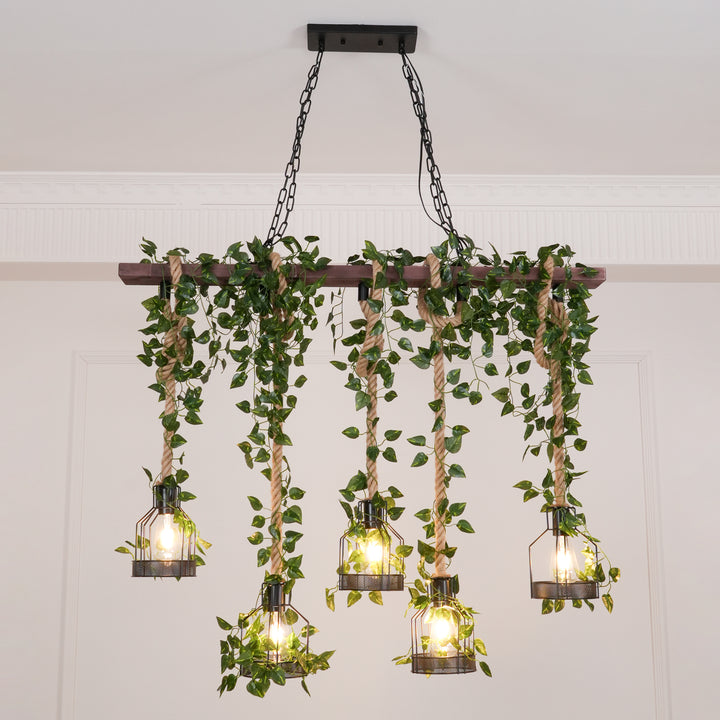 Rustic Wooden Chandelier - Vakkerlight