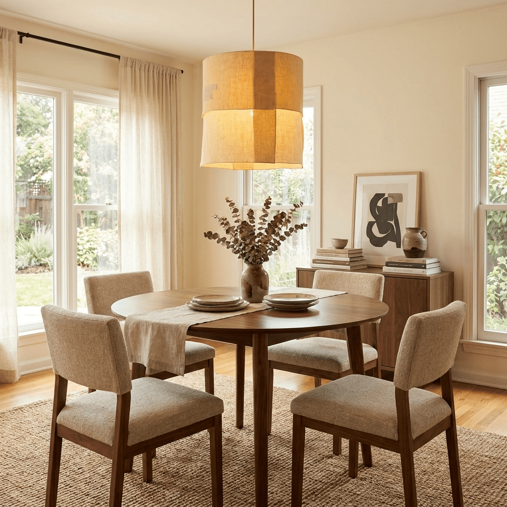 Saffron Tapered Fabric Pendant Lamp - Vakkerlight
