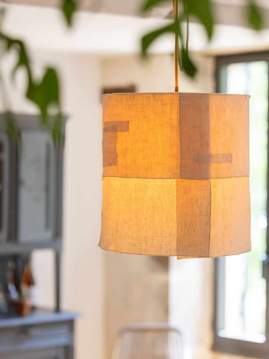 Saffron Tapered Fabric Pendant Lamp