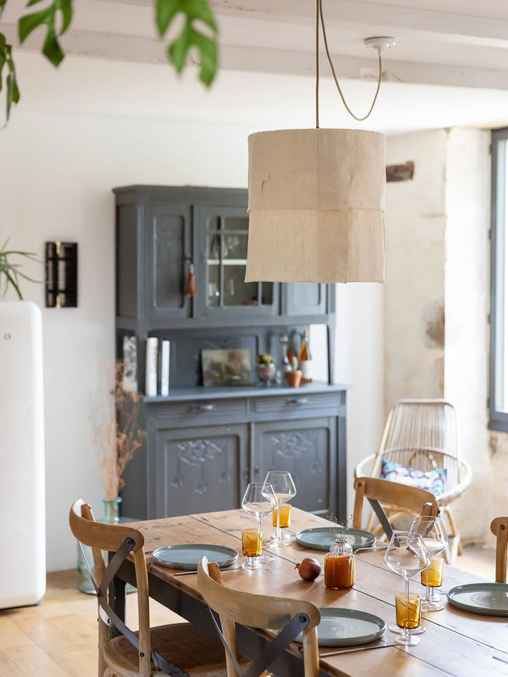 Saffron Tapered Fabric Pendant Lamp