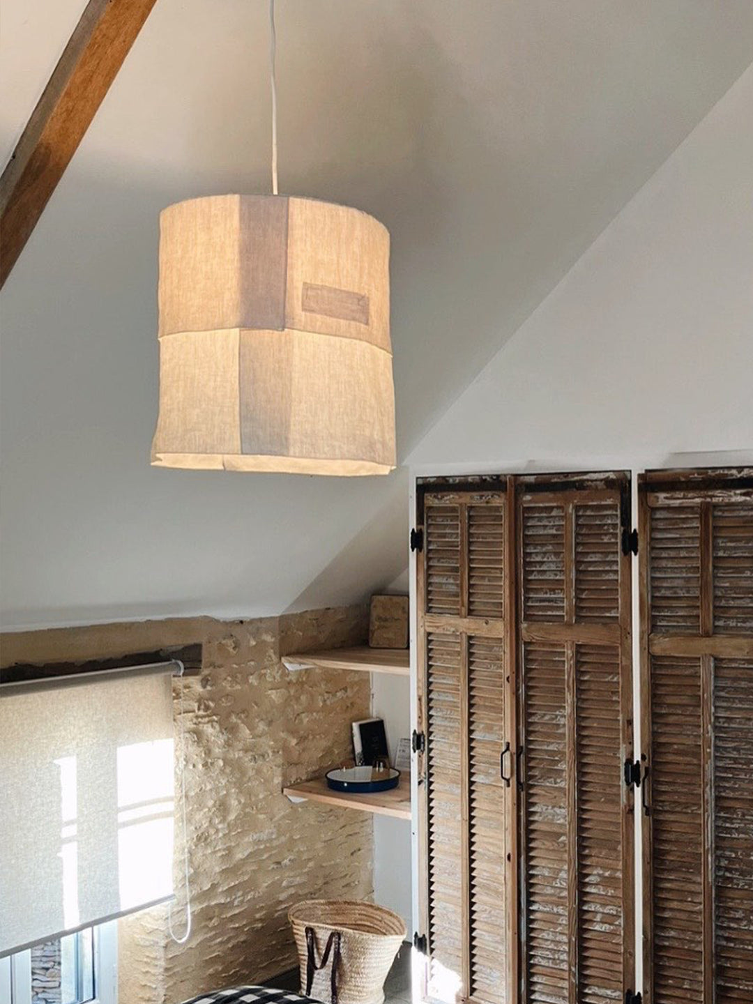 Saffron Tapered Fabric Pendant Lamp