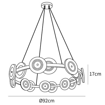 Samiya Nordic Chandelier — Dimension drawings 1