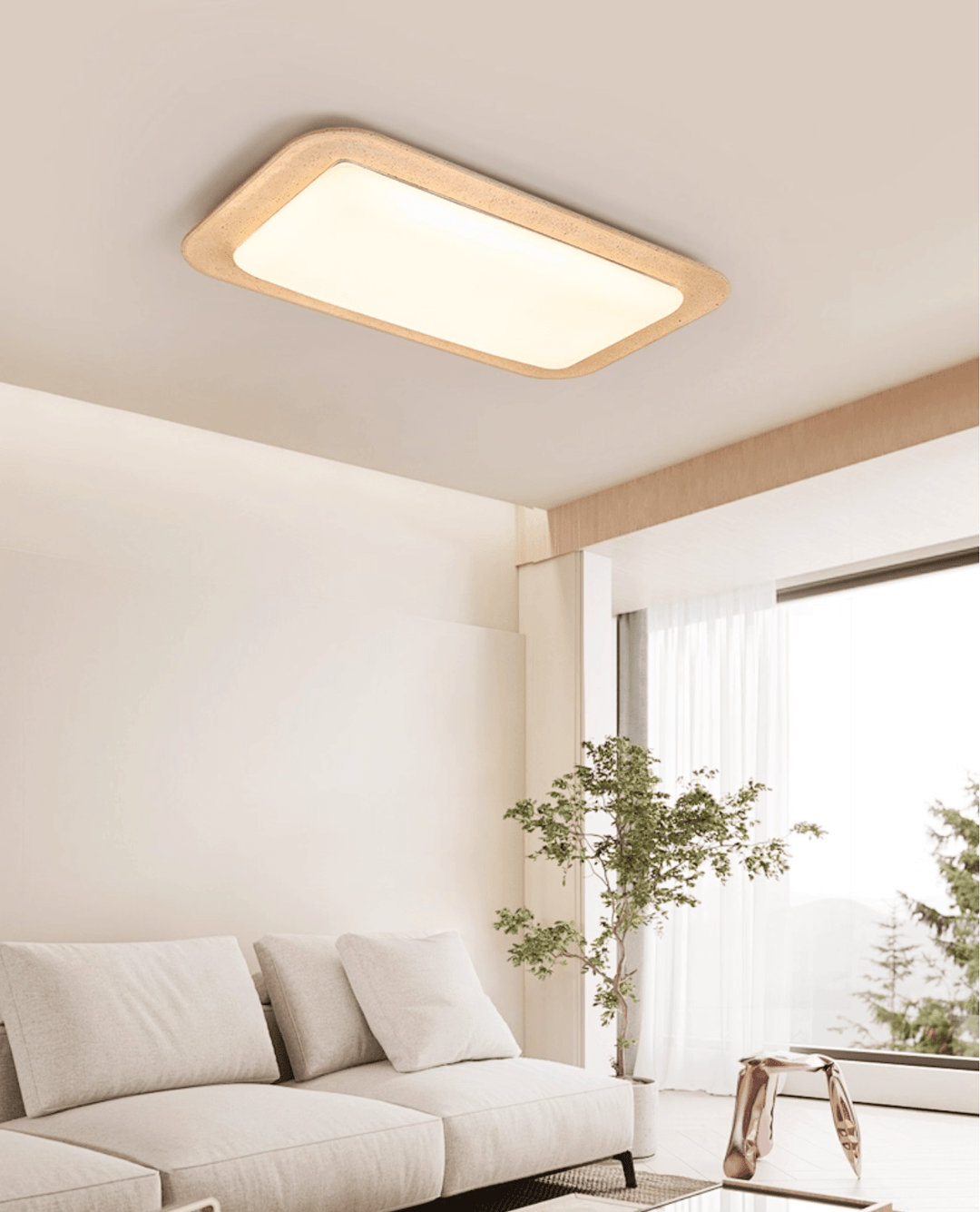 Sandveil Travertine Ceiling Light - Vakkerlight