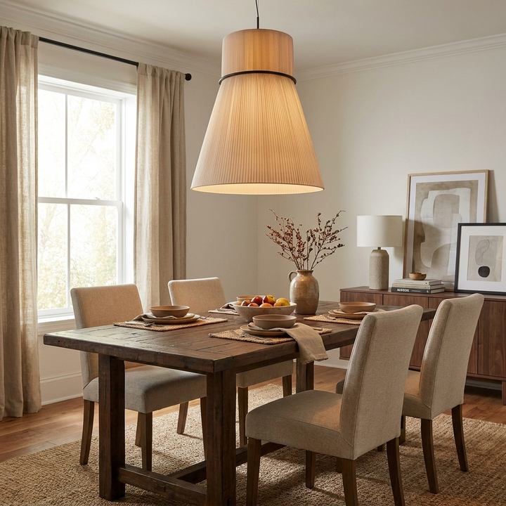 Sash Pleated Fabric Pendant Lamp