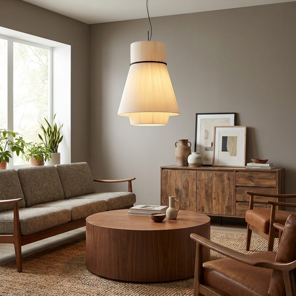Sash Pleated Fabric Pendant Lamp