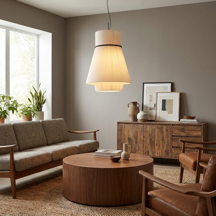 Sash Pleated Fabric Pendant Lamp