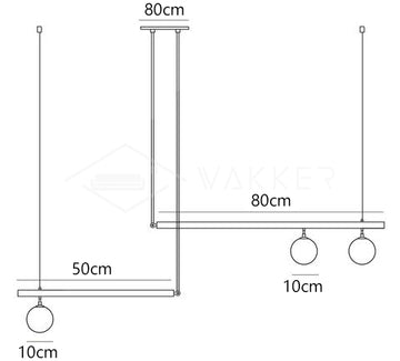 Satellite Ceiling Pendant Light — Dimension drawings 4