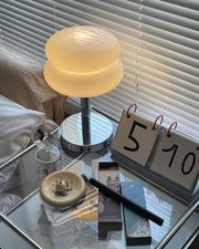 Saturn Glide Tischlampe aus Glas