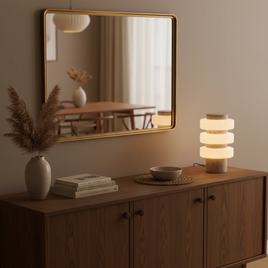 Saturn Travertine Table Lamp - Vakkerlight