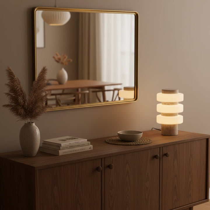 Saturn Travertine Table Lamp - Vakkerlight