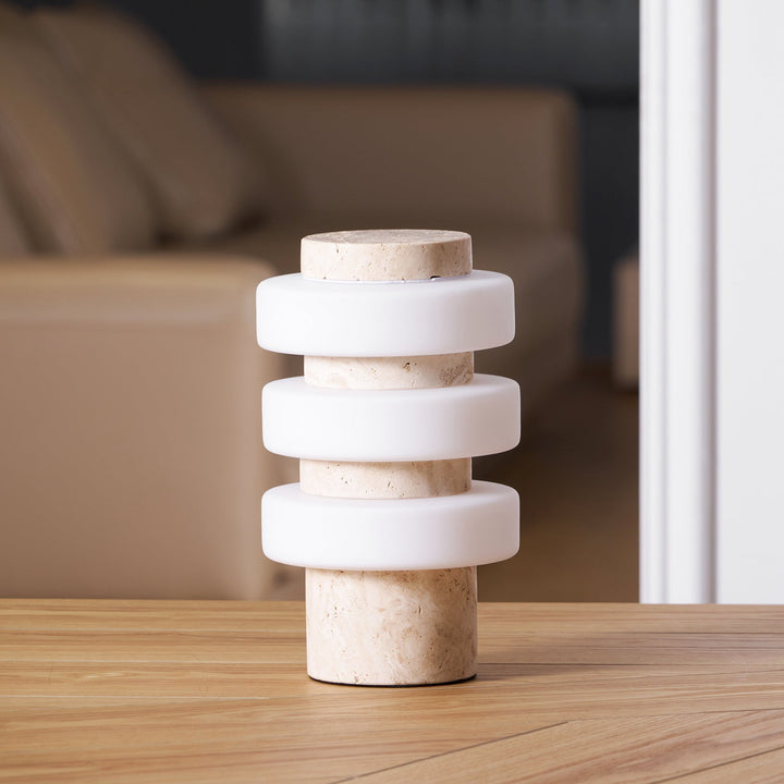 Saturn Travertine Table Lamp - Vakkerlight