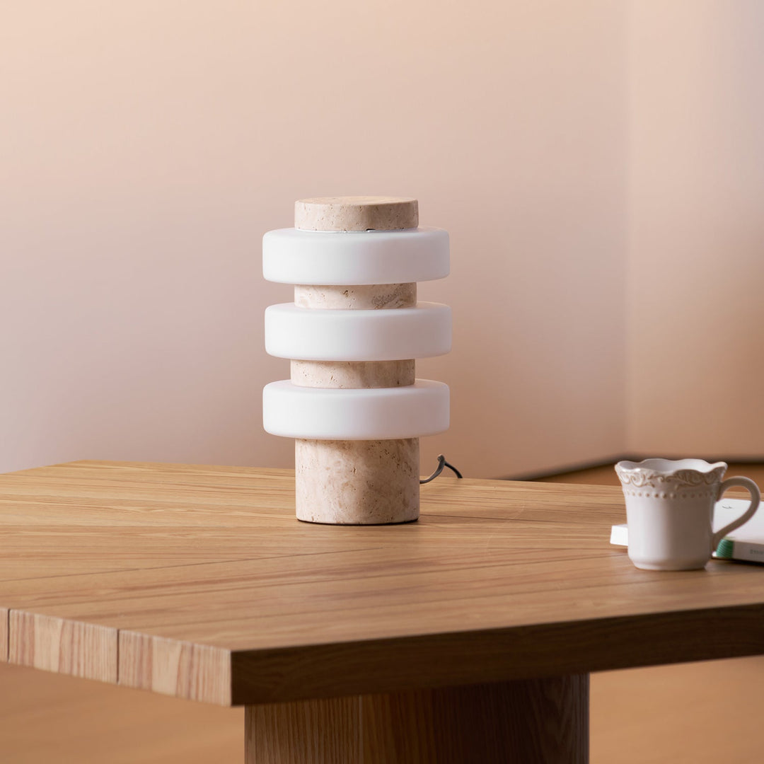 Saturn Travertine Table Lamp - Vakkerlight