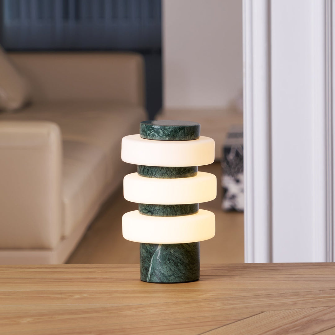 Saturn Travertine Table Lamp - Vakkerlight