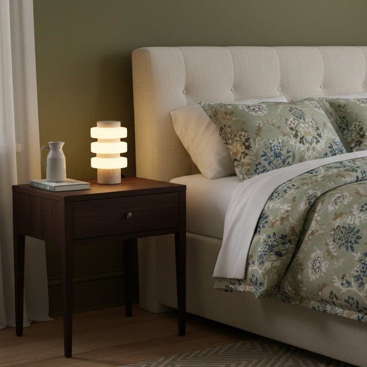 Saturn Travertine Table Lamp - Vakkerlight