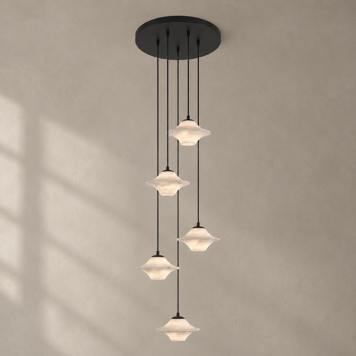 Saucer Alabaster-Pendelleuchte