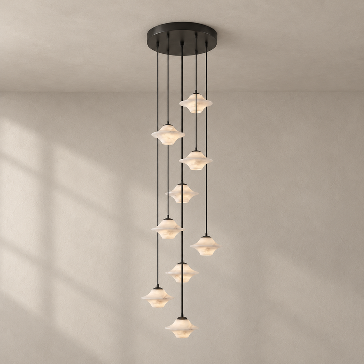 Saucer Alabaster-Pendelleuchte