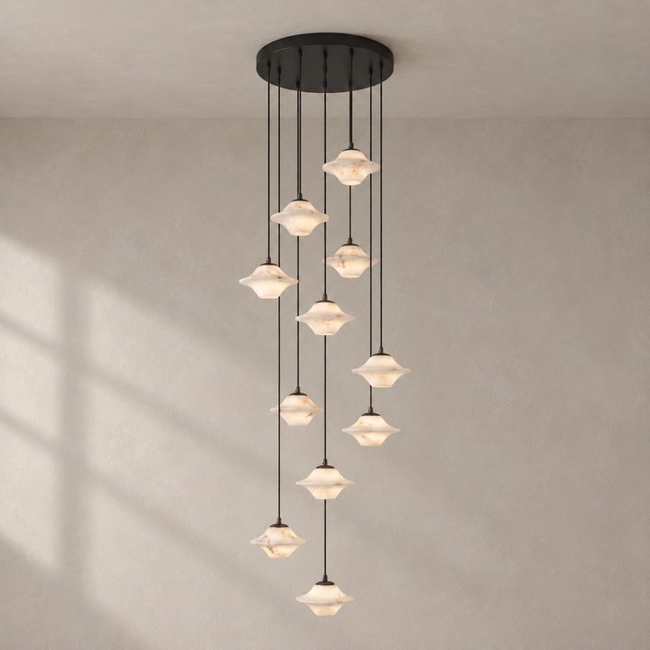 Saucer Alabaster-Pendelleuchte