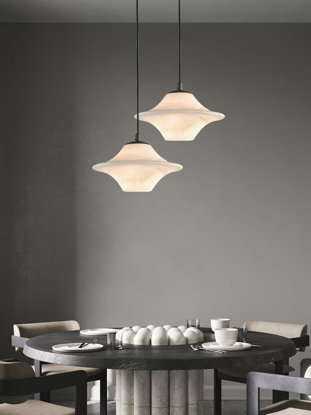 Saucer Alabaster Pendant Light - Vakkerlight