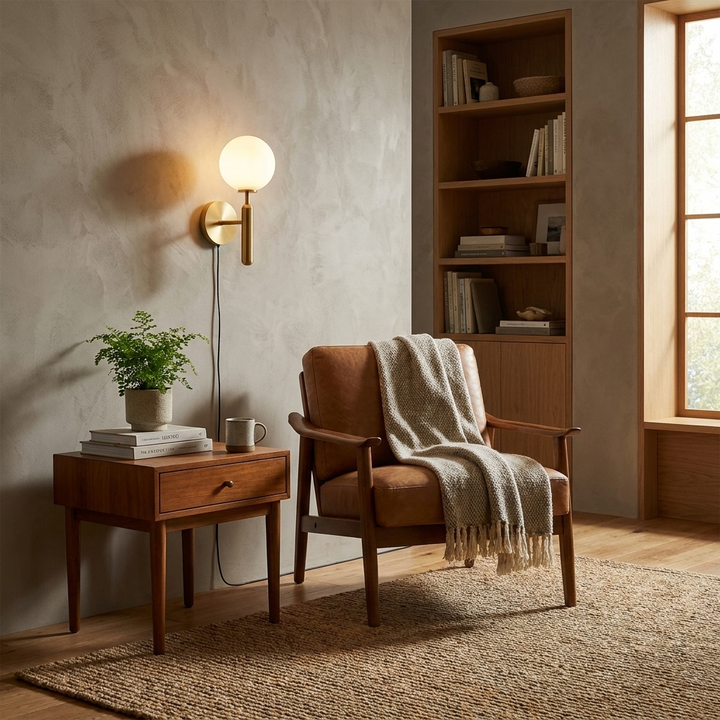 Scandiluxe Plug-in Wall Light