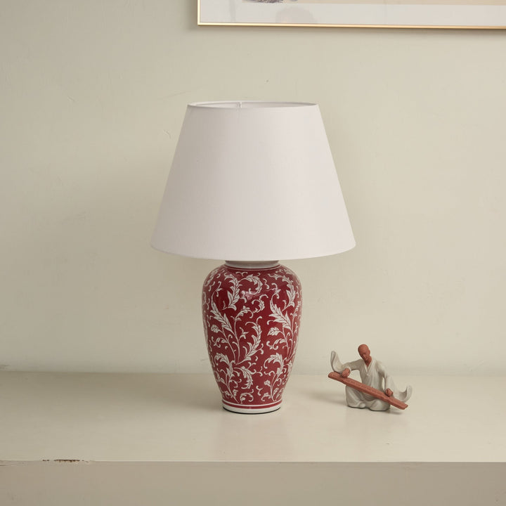 Scarlet Vine Ceramic Table Lamp - Vakkerlight
