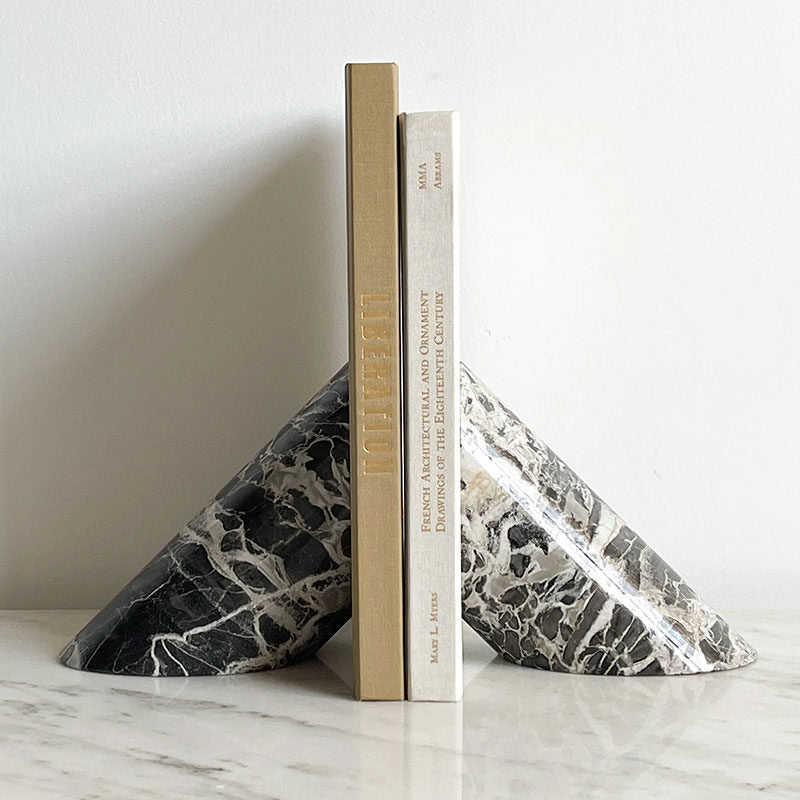 Sculpted Marble Bookends
