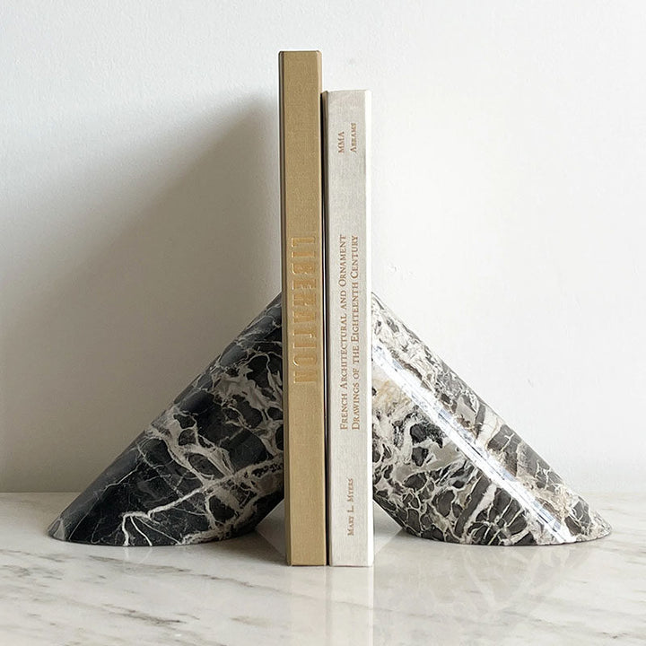 Sculpted Marble Bookends