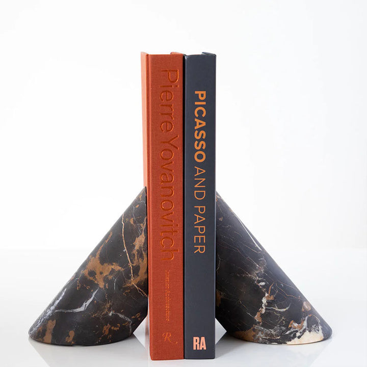 Sculpted Marble Bookends