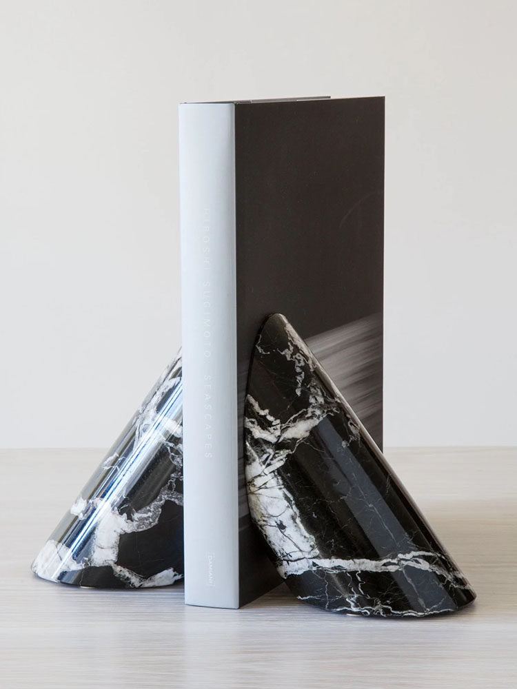 Sculpted Marble Bookends