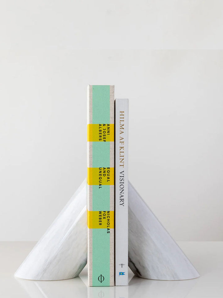 Sculpted Marble Bookends