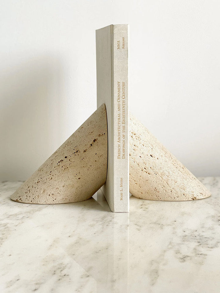Sculpted Marble Bookends