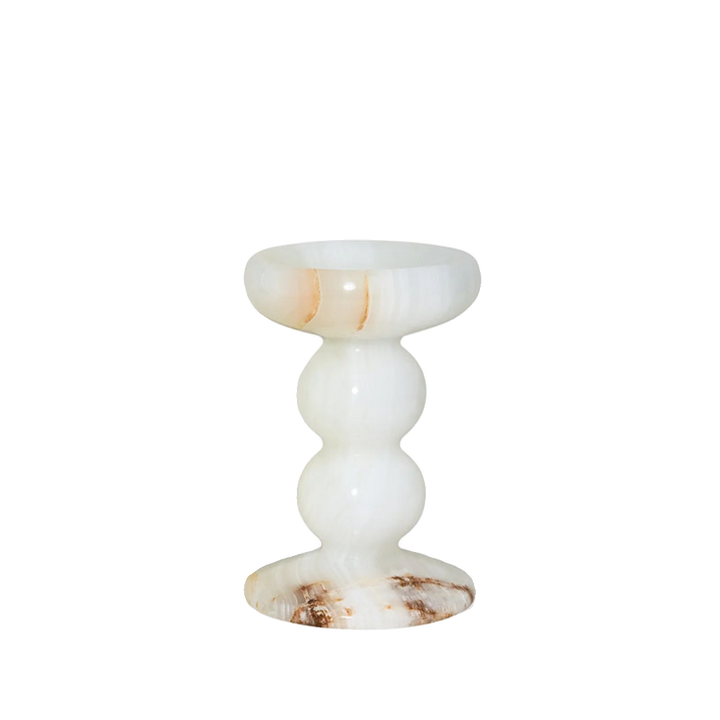 Sculpted Jade Candle Holder