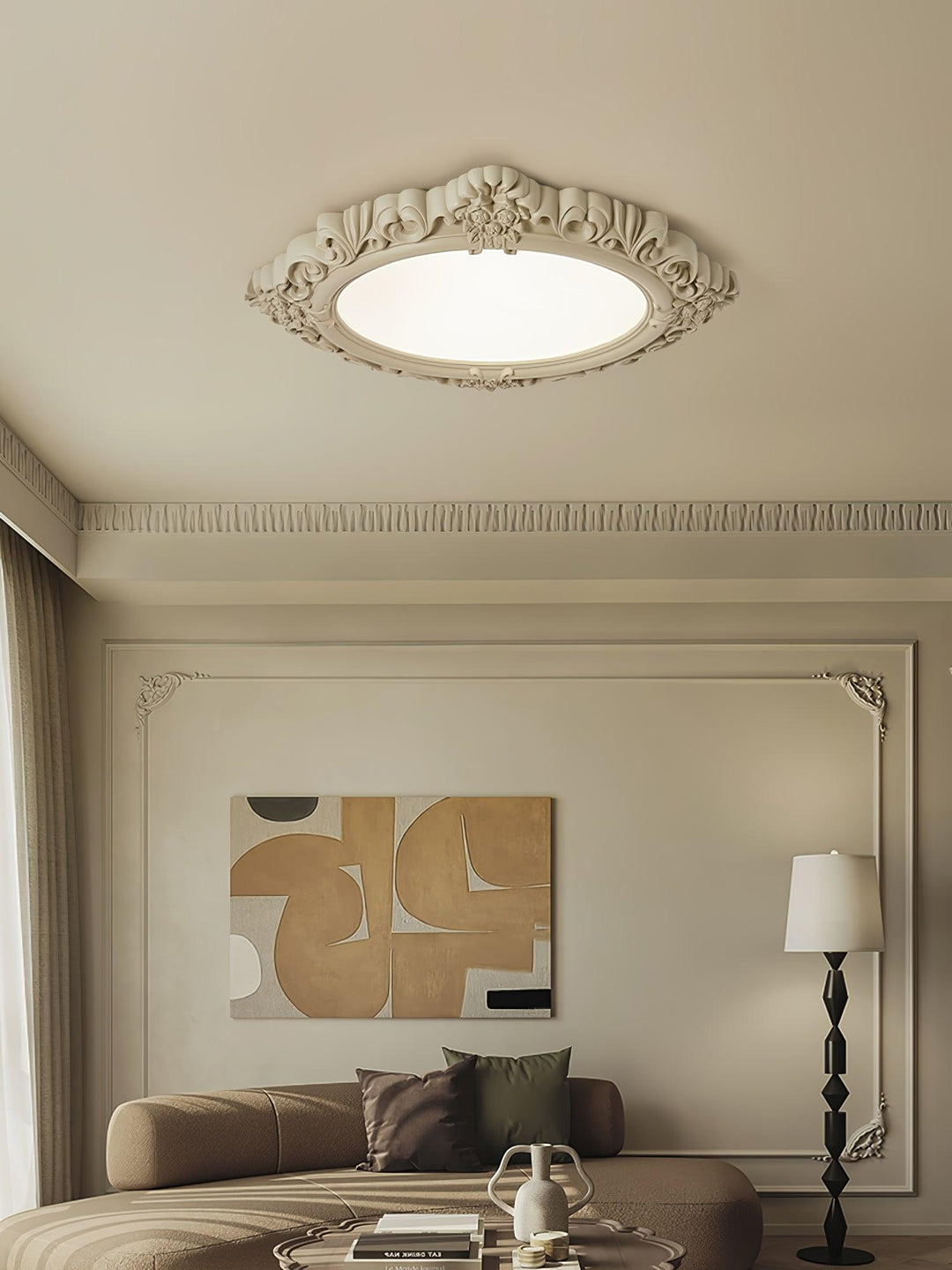 Sculpted Resin Ceiling Lamp - Vakkerlight