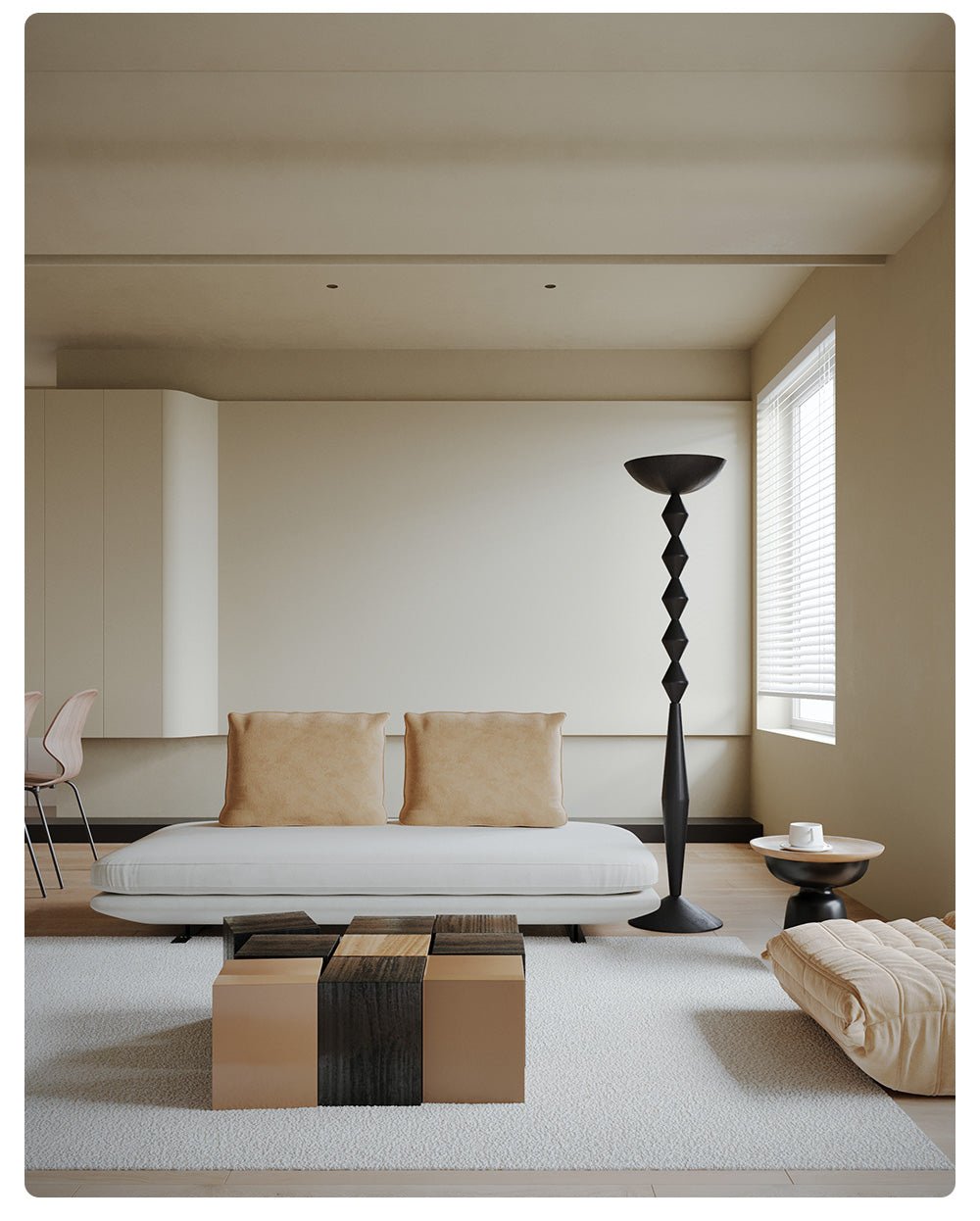 Sculptural Geometric Stack Floor Lamp - Vakkerlight