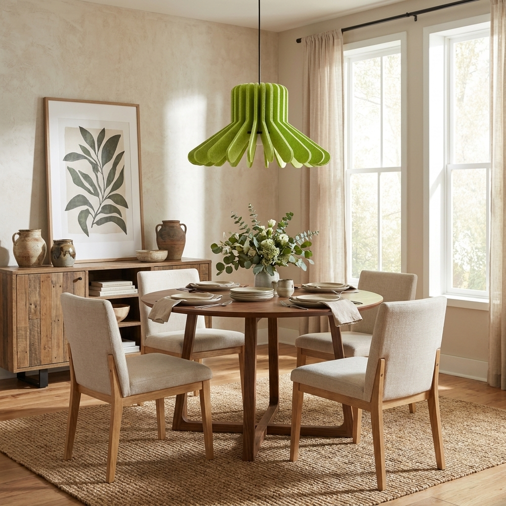 Sculptural Layered Felt Pendant Lamp