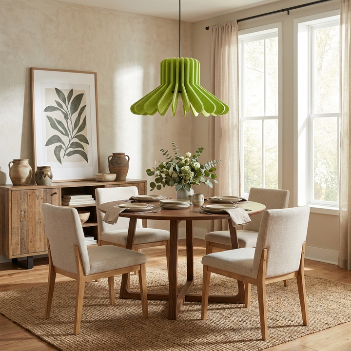 Sculptural Layered Felt Pendant Lamp