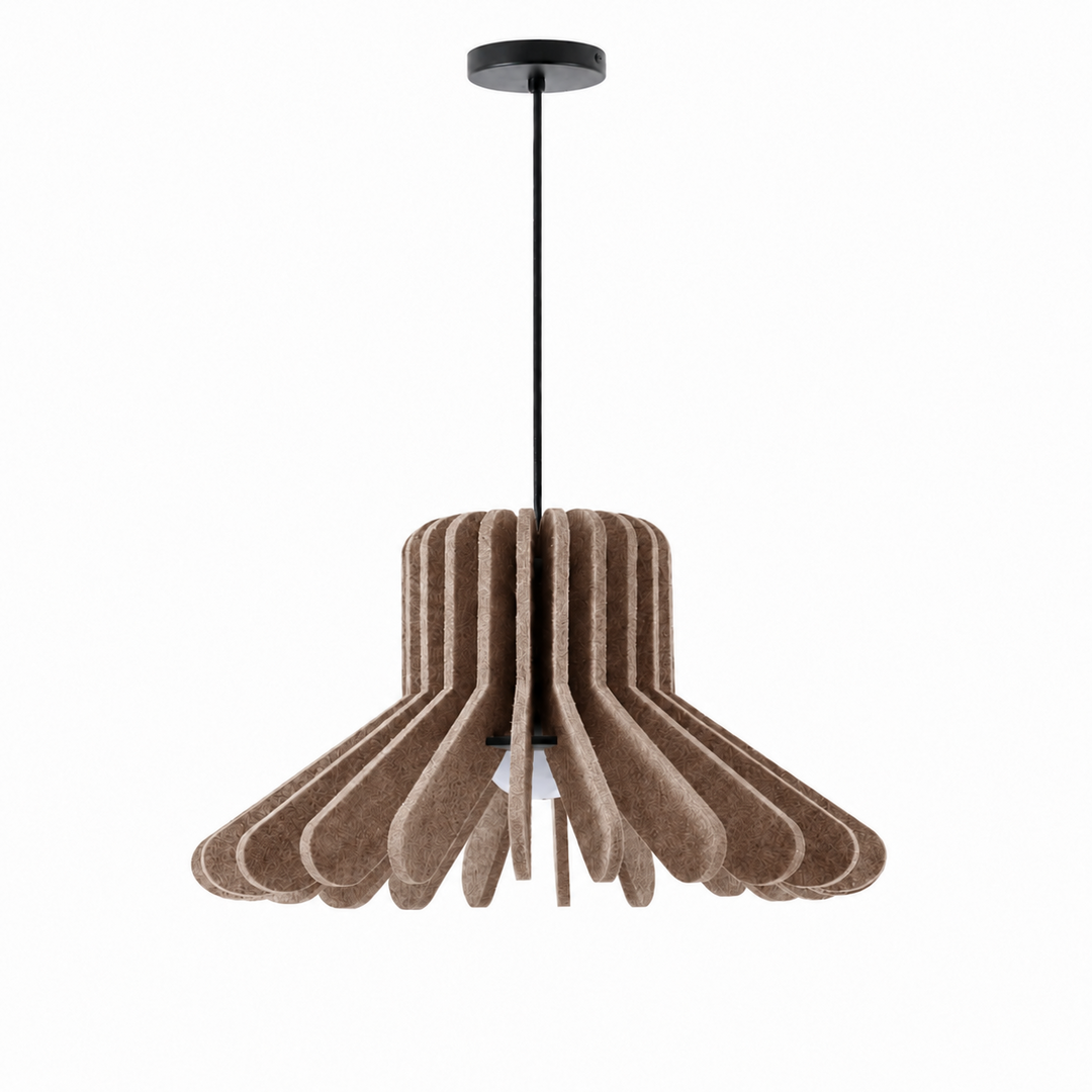 Sculptural Layered Felt Pendant Lamp