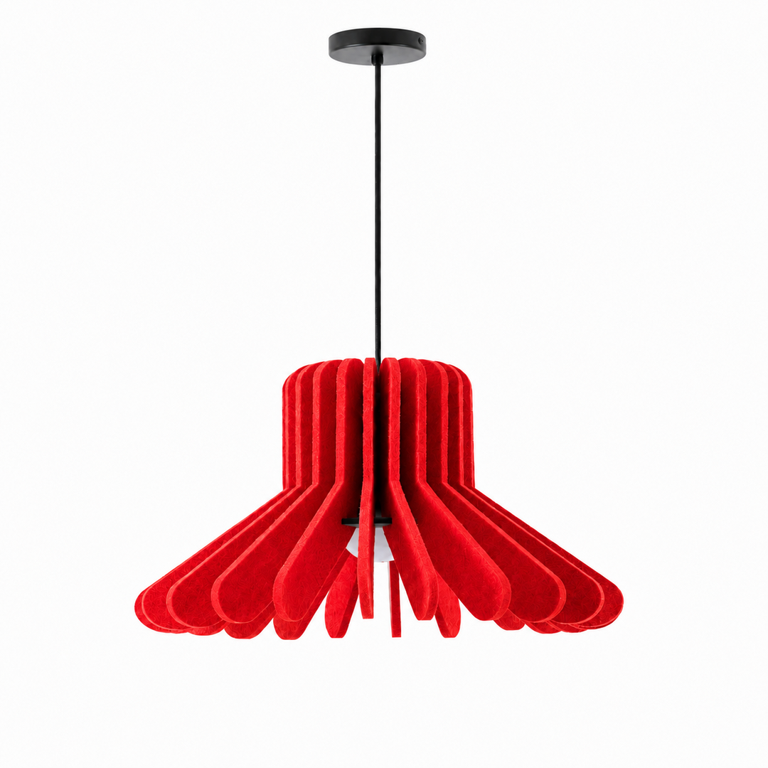 Sculptural Layered Felt Pendant Lamp