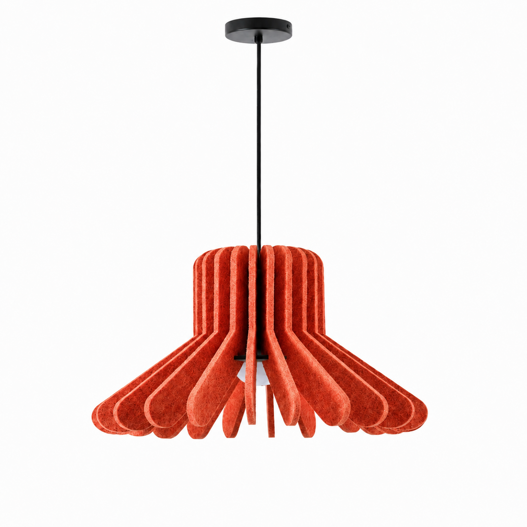 Sculptural Layered Felt Pendant Lamp