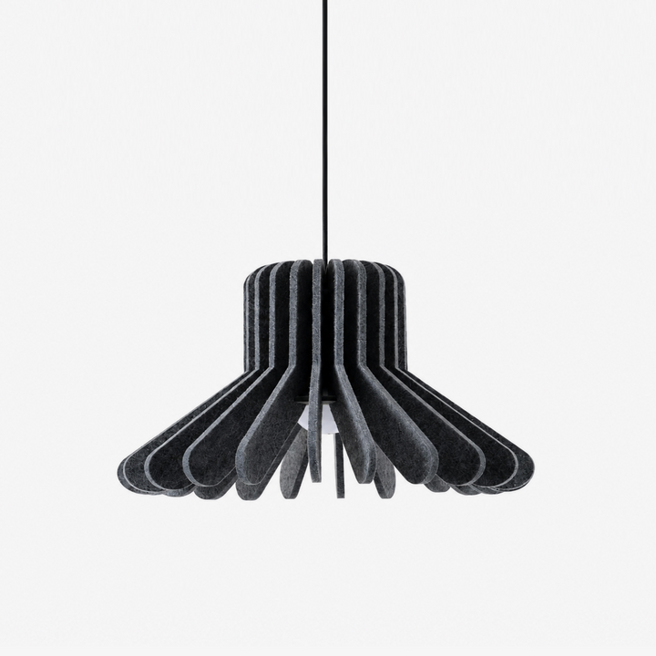 Sculptural Layered Felt Pendant Lamp