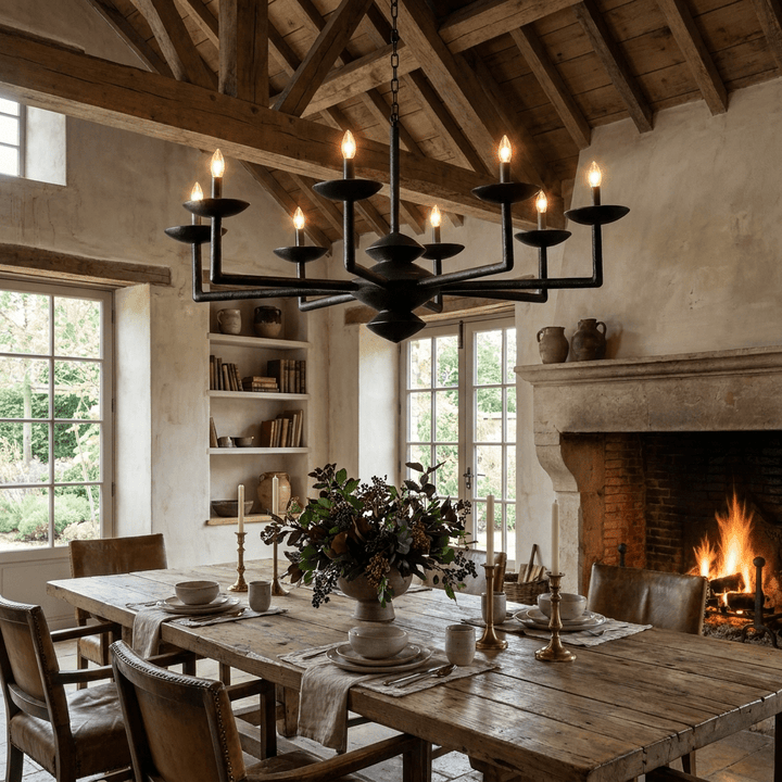 Sculptural Plaster Candelabra Chandelier - Vakkerlight