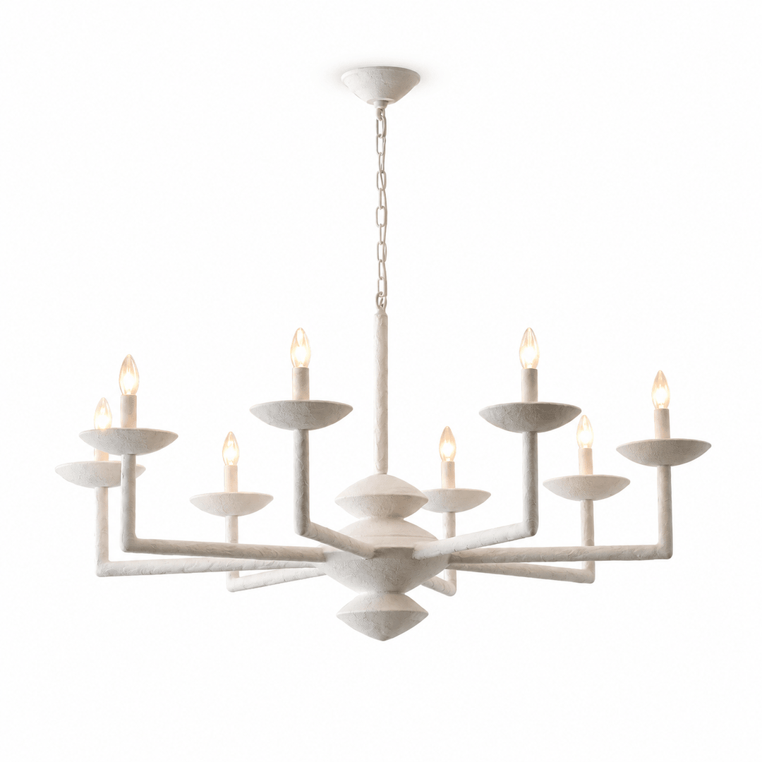 Sculptural Plaster Candelabra Chandelier - Vakkerlight