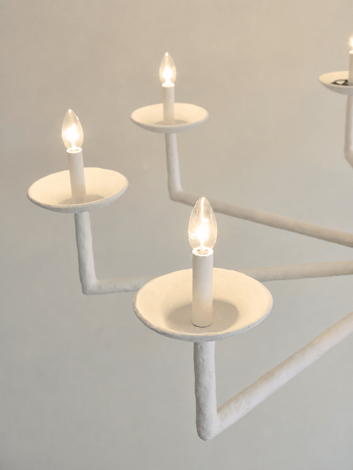 Sculptural Plaster Candelabra Chandelier - Vakkerlight