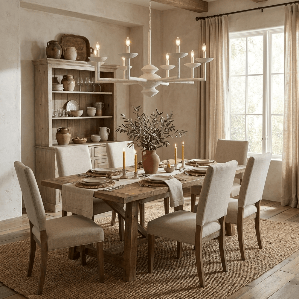 Sculptural Plaster Candelabra Chandelier - Vakkerlight