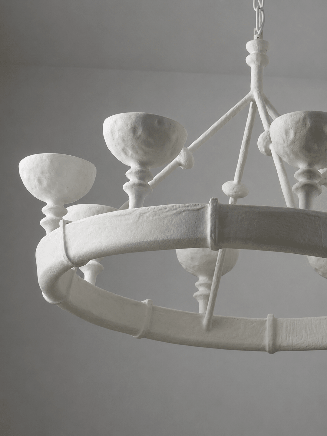 Sculptural Plaster Chalice Chandelier - Vakkerlight